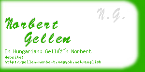 norbert gellen business card